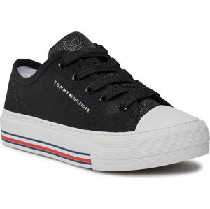 Plátěnky Tommy Hilfiger Low Cut Lace-Up Sneaker T3A9-33185-1687 M Black 999