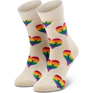 Vysoké dětské ponožky Happy Socks KPRS01-1300 Bílá