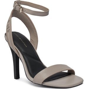 Sandály Tommy Hilfiger Sporty Leather High Heel Sandal FW0FW07795 Smooth Taupe PKB