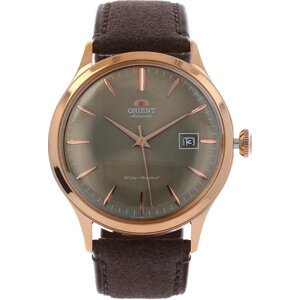 Hodinky Orient Bambino RA-AC0P04Y10B Rose Gold/Brown
