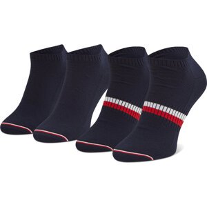 Sada 2 párů pánských nízkých ponožek Tommy Hilfiger 100002659 Navy 002