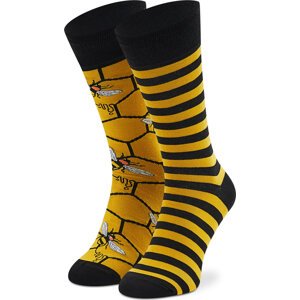 Klasické ponožky Unisex Todo Socks Busy Bee Multicolor
