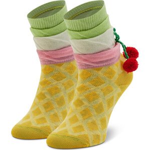 Vysoké dětské ponožky Happy Socks KICE01-2200 Žlutá