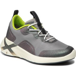 Sneakersy Geox J Playkix B. A J04DDA 011BC C1695 M Dk Silver/Lime