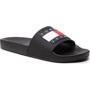 Nazouváky Tommy Jeans Mens Flag Pool Slide EM0EM01021 Black BDS