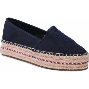 Espadrilky Tommy Hilfiger Embroidered Flatform FW0FW07014 Space Blue DW6