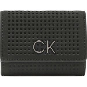 Malá dámská peněženka Calvin Klein Re-Lock Trifold Xxs Perf K60K610662 Černá