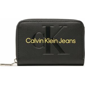 Malá dámská peněženka Calvin Klein Jeans Sculpted Med Zip Around Mono K60K607229 0GN
