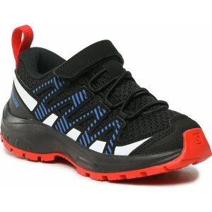 Trekingová obuv Salomon Xa Pro V8 K 471415 04 W0 Black/Lapis Blue/Fiery Red