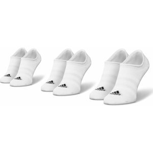 Sada 3 párů kotníkových ponožek unisex adidas Light Nosh 3PP DZ9415 White/White/White