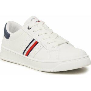 Sneakersy Tommy Hilfiger Stripes Low Cut Lace-Up Sneaker T3X9-32849-1355 S White/Blue X336