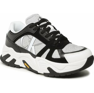 Sneakersy Calvin Klein Jeans Chunky Runner Vibram Lth Mix YM0YM00719 Bright White/Black YBR