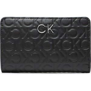 Velká dámská peněženka Calvin Klein Re Lock Bifold Wallet Emb Mono K60K610240 Černá