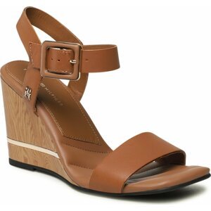 Sandály Tommy Hilfiger Hardware Wedge Sandal FW0FW07074 Summer Cognac GU9