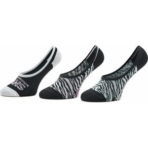 Sada 3 párů dětských kotníkových ponožek Vans Zebra Daze Canoodle VN0007AXBR51 Black/Blue Glow