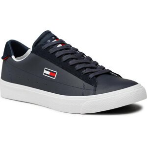 Sneakersy Tommy Jeans Retro Vulc Tjm Leather EM0EM00804 Twilight Navy C87