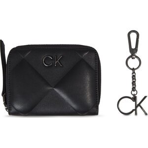 Sada peněženka a klíčenka Calvin Klein Ck Quilt Wallet Md/ Key Chain K60K611329 Ck Black BAX