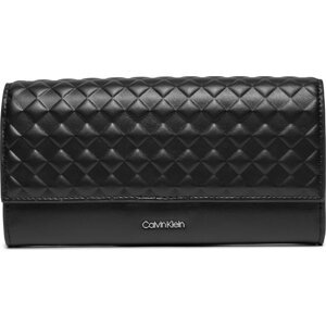 Velká dámská peněženka Calvin Klein Calvin Mini Quilt Large Trifold K60K611895 Ck Black BEH