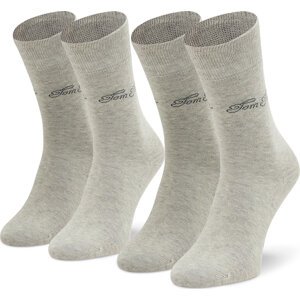 Sada 2 párů dámských vysokých ponožek Tom Tailor 9702 Summer Grey 285