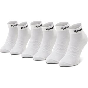 Sada 3 párů nízkých ponožek unisex Reebok Act Core Ankle Sock 3P GH8167 White