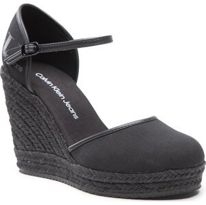 Espadrilky Calvin Klein Jeans Wedge Sandal Close Toe Co YW0YW00569 Black BDS