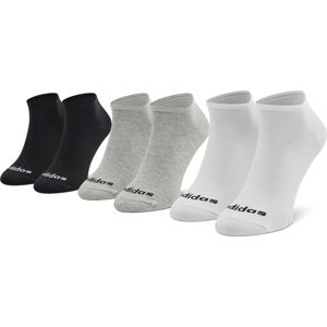 Sada 3 párů nízkých ponožek unisex adidas Low Cut 3PP GE6137 Medium Grey Heather/White/Black