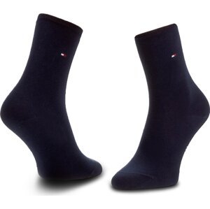 Sada 2 párů dámských vysokých ponožek Tommy Hilfiger 371221 Midnight Blue 563