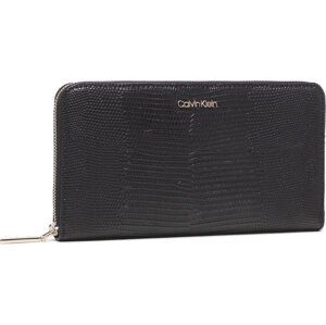 Velká dámská peněženka Calvin Klein Ck Must Z/A Wallet Xl Lizard K60K608575 BAX