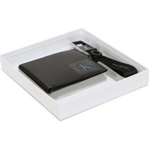 Sada peněženka a klíčenka Calvin Klein Jeans B/Fold W/Coin+Carabiner Keyfob K50K510164 BDS