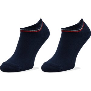 Sada 2 párů kotníkových ponožek unisex Tommy Hilfiger 701228178 Dark Navy 002