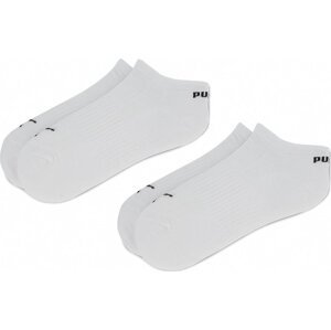 Sada 2 párů nízkých ponožek unisex Puma 261085001 White 300