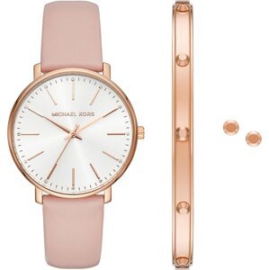 Sada hodinek a náramek Michael Kors Pyper MK1078SET Rose Gold/Pink