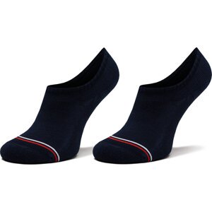 Sada 2 párů kotníkových ponožek unisex Tommy Hilfiger 701228179 Dark Navy 002