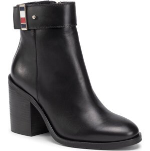 Polokozačky Tommy Hilfiger Corporate Hardware Bootie FW0FW04488 Black BDS