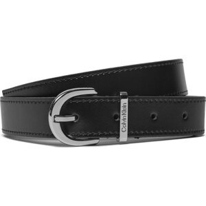 Dámský pásek Calvin Klein Round Buckle Logo Loop Belt 2.5 K60K611924 Černá