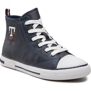 Plátěnky Tommy Hilfiger High Top Lace Up Sneaker T3X9-32452-1355 S Blue 800