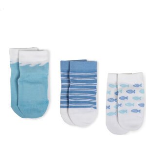 Sada 3 párů dětských nízkých ponožek Tommy Hilfiger 320508001 Blue Combo 025