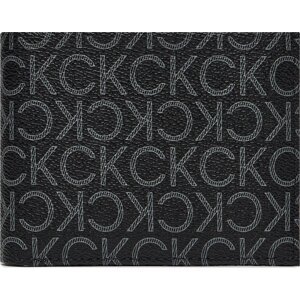 Velká pánská peněženka Calvin Klein Ck Must Mono Bifold 5Cc W/Coin K50K511671 Classic Mono Black 0GJ