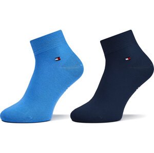 Sada 2 párů pánských nízkých ponožek Tommy Hilfiger 342025001 Blue/Navy 046