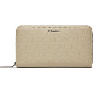 Velká dámská peněženka Calvin Klein Ck Must Xl Z/A Wallet_Epi Mono K60K611773 Stoney Beige Epi Mono PEA
