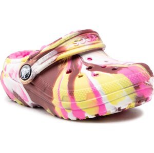 Nazouváky Crocs Classic Lined Marbled Cgt 207778 Electric Pink/Multi