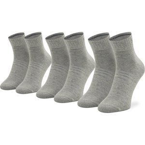 Sada 3 párů vysokých ponožek unisex Skechers SK42017 Light Grey Mel. 9300