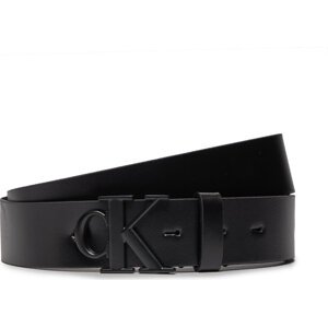 Pánský pásek Calvin Klein Jeans Ro Mono Plaque Lthr Belt 35Mm K50K511831 Black BEH