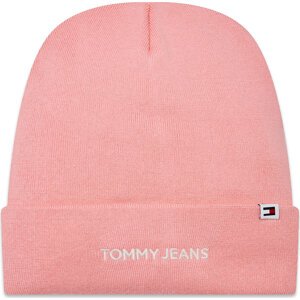 Čepice Tommy Jeans Tjw Linear Logo Beanie AW0AW15843 Ballet Pink THA