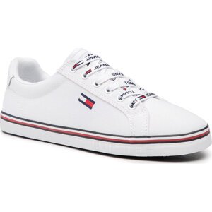 Tenisky Tommy Jeans Essential Lace Up Sneaker EN0EN00786 White YBS