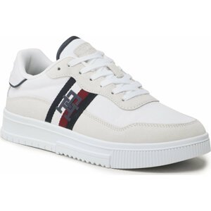 Sneakersy Tommy Hilfiger Supercup Mix FM0FM04585 White YBS