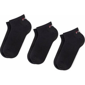 Sada 3 párů nízkých ponožek unisex Fila Calza F9100 Black 200