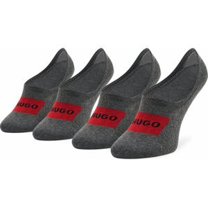 Sada 2 párů dámských ponožek Hugo Lable 50480341 Medium Grey 031