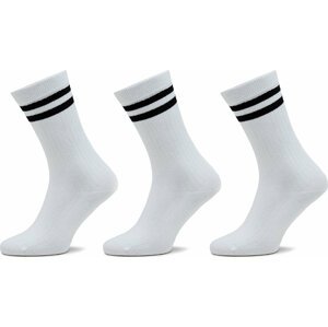 Sada 3 párů vysokých ponožek unisex Pepe Jeans Rip Cr 3P PLU30024 White 800