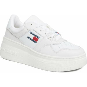 Sneakersy Tommy Jeans Tjw Retro Basket Flatform EN0EN02536 White 0K4